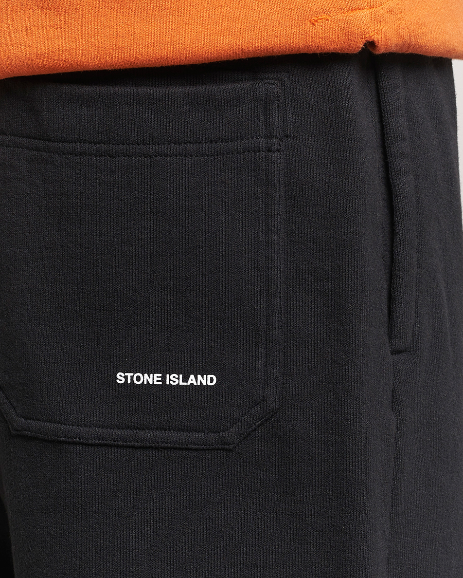 Hombres | Pantalones cortos | Stone Island | Heavy Cotton Fleece Sweatshorts Black