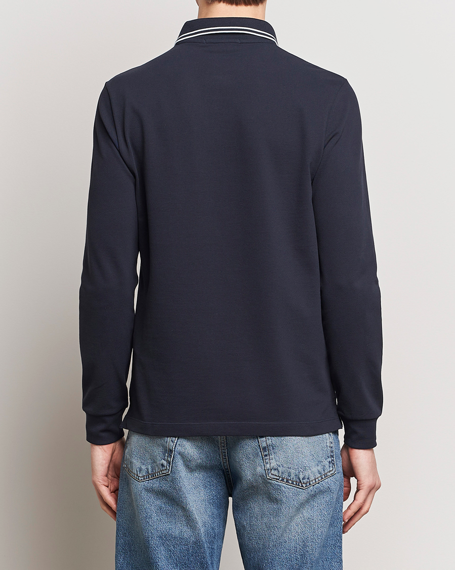 Hombres | Jerséis y prendas de punto | Stone Island | Organic Cotton Stretch Pique Navy Blue