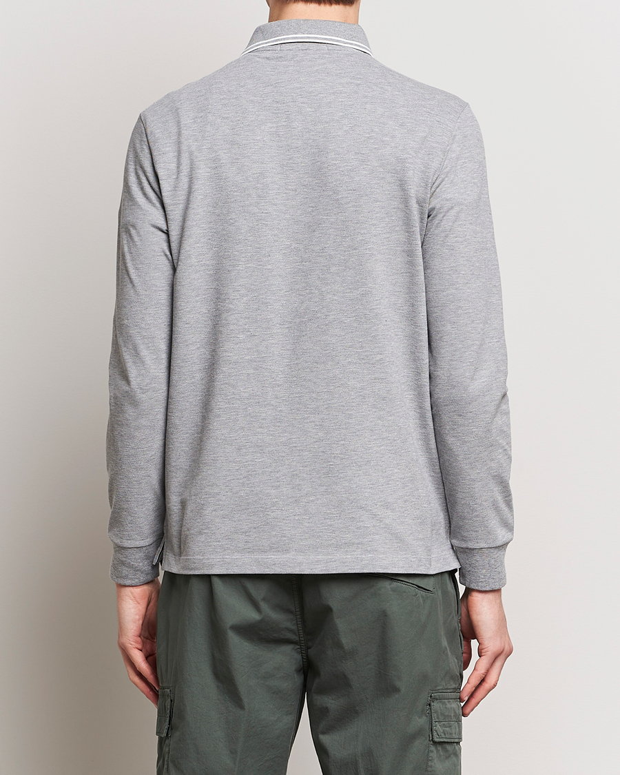 Hombres | Jerséis y prendas de punto | Stone Island | Organic Cotton Stretch Pique Melange Grey