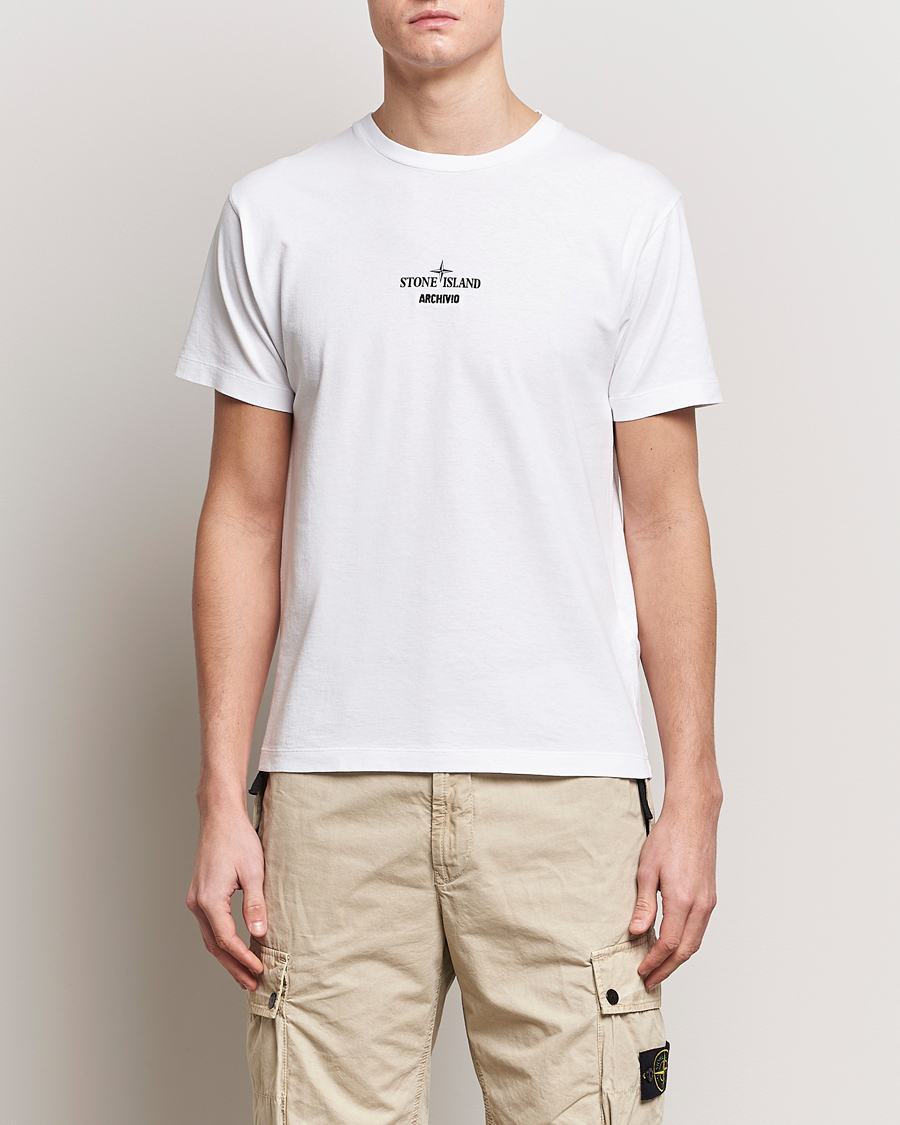 Hombres |  | Stone Island | Archivio Print T-Shirt White