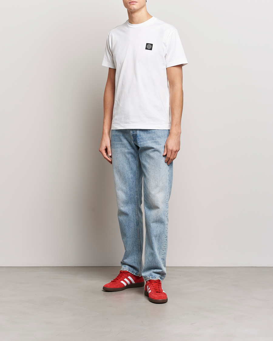 Hombres | Camisetas | Stone Island | Garment Dyed Cotton Jersey T-Shirt White