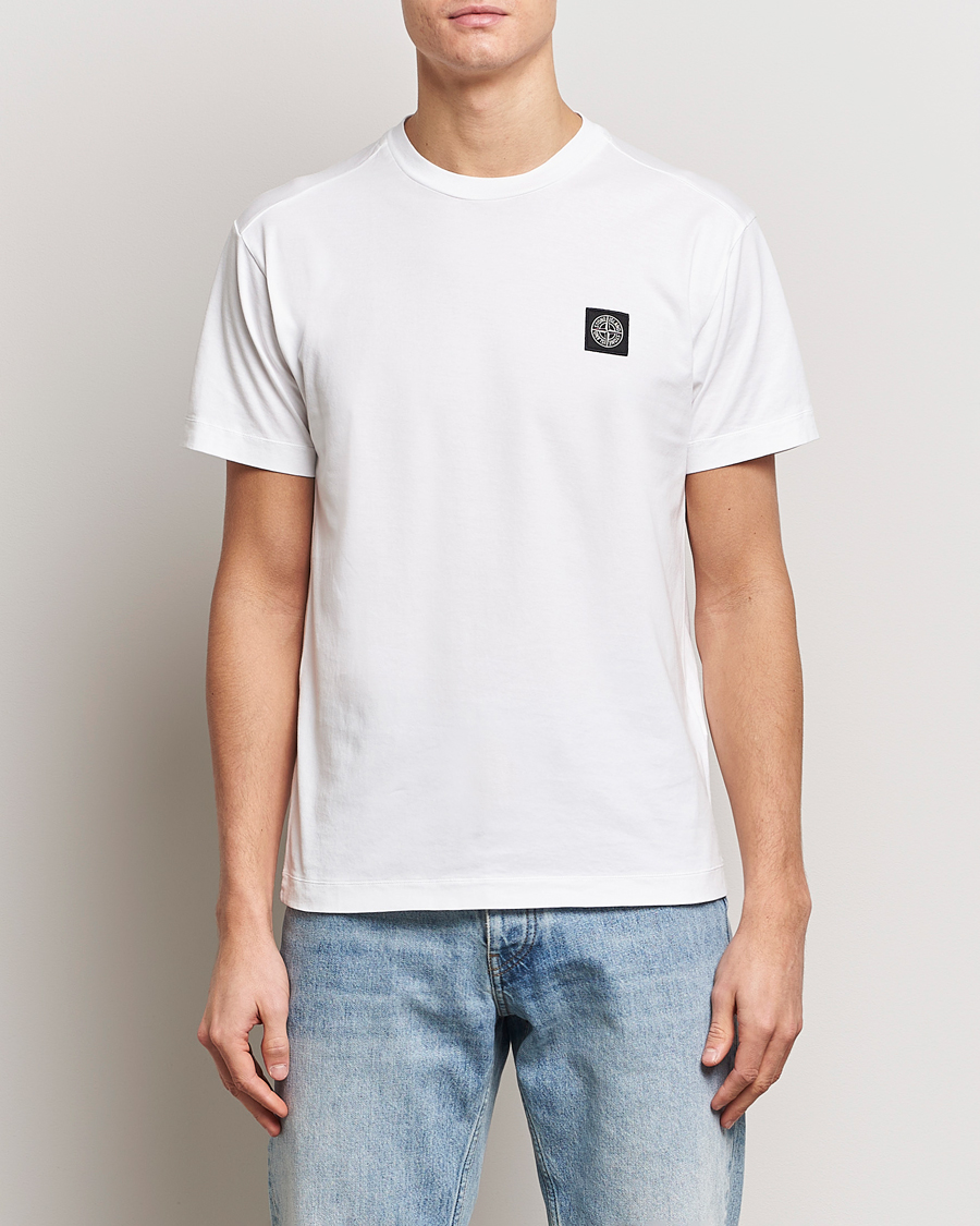 Hombres | Camisetas | Stone Island | Garment Dyed Cotton Jersey T-Shirt White
