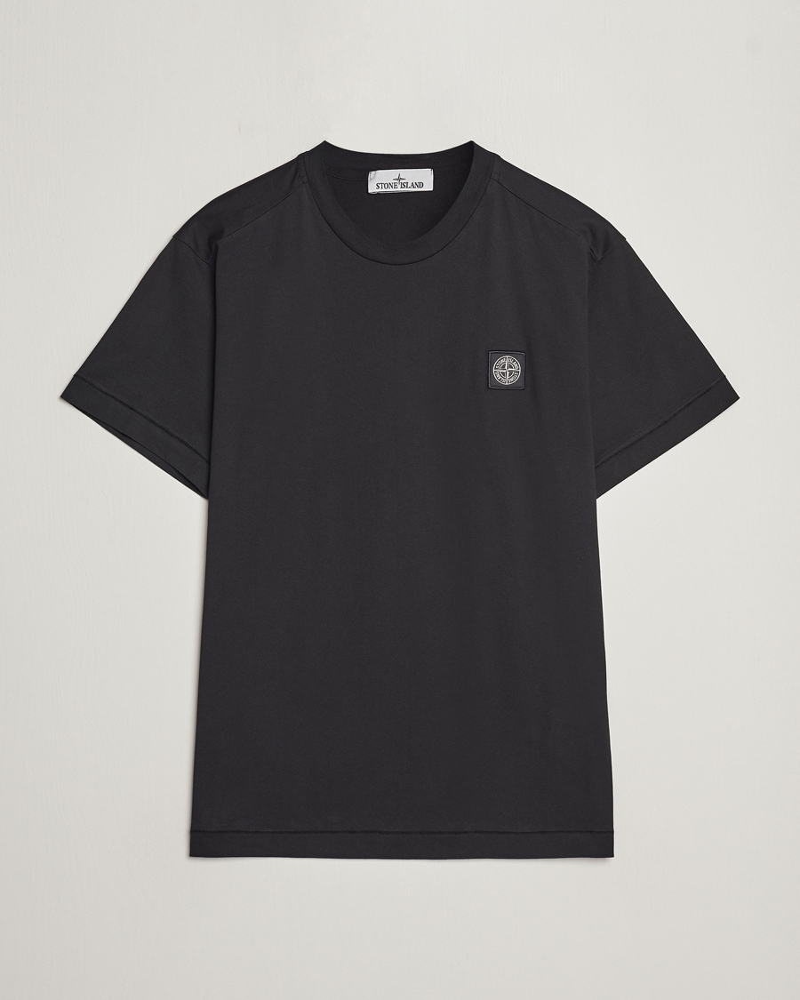 Hombres | Camisetas | Stone Island | Garment Dyed Cotton Jersey T-Shirt Black