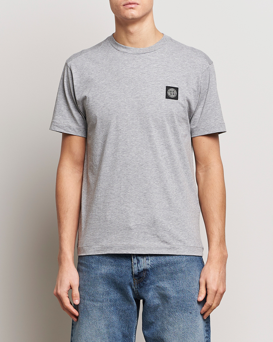 Hombres |  | Stone Island | Garment Dyed Cotton Jersey T-Shirt Melange Grey