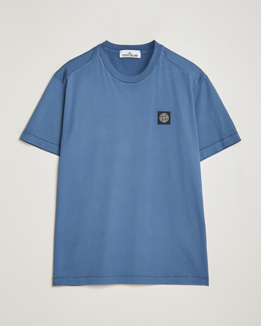 Hombres | Camisetas | Stone Island | Garment Dyed Cotton Jersey T-Shirt Dark Blue