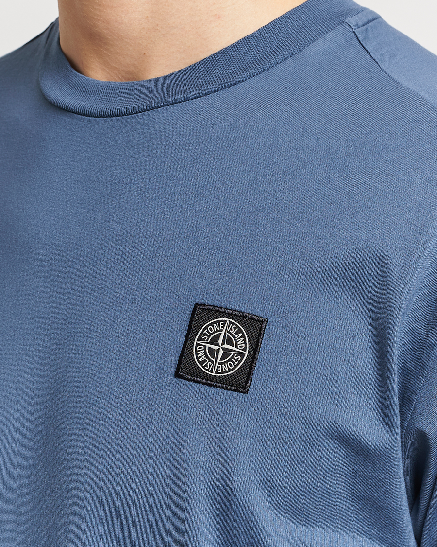 Hombres | Camisetas | Stone Island | Garment Dyed Cotton Jersey T-Shirt Dark Blue