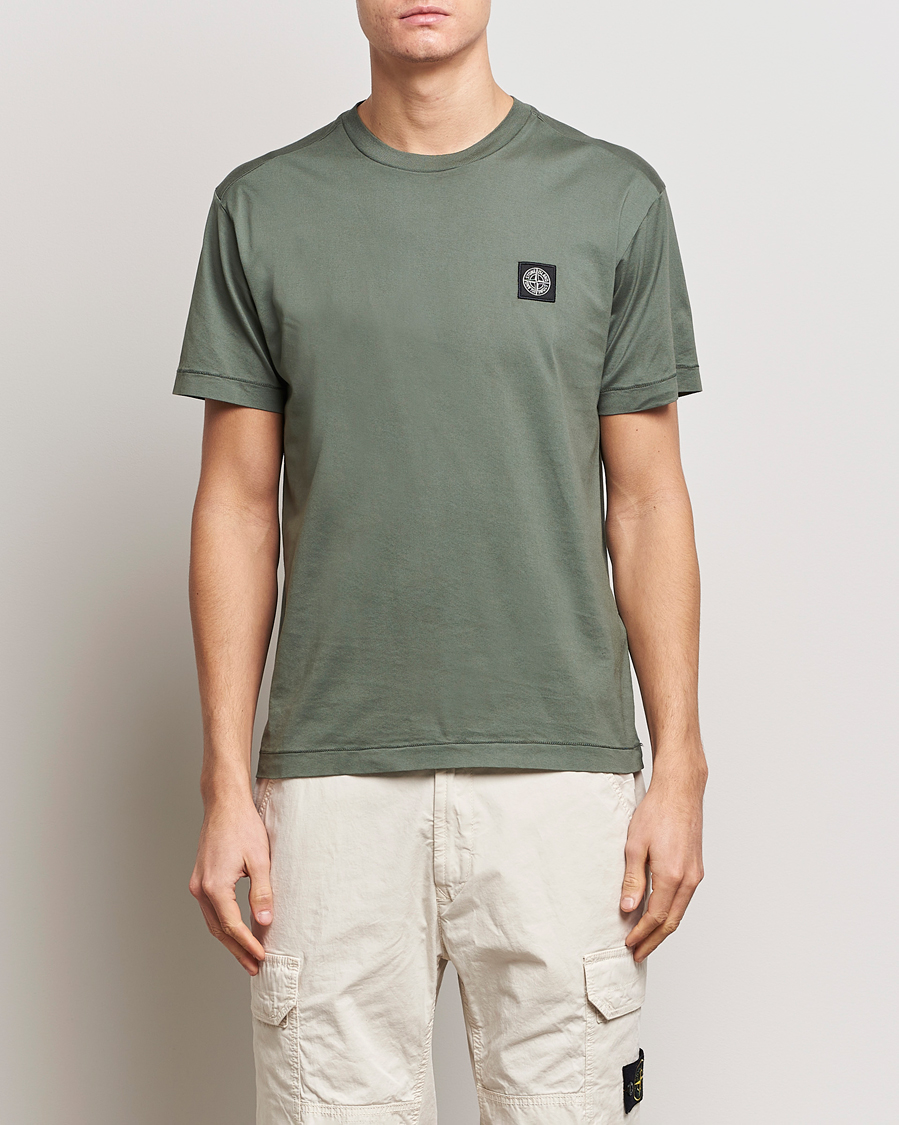 Hombres | Ropa | Stone Island | Garment Dyed Cotton Jersey T-Shirt Musk