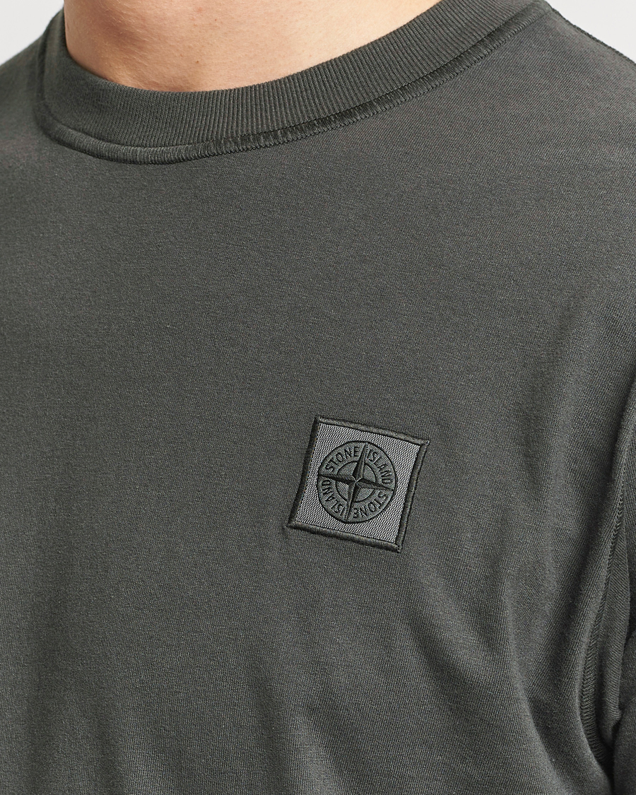 Hombres | Camisetas | Stone Island | Organic Cotton Fissato Effect T-Shirt Charcoal
