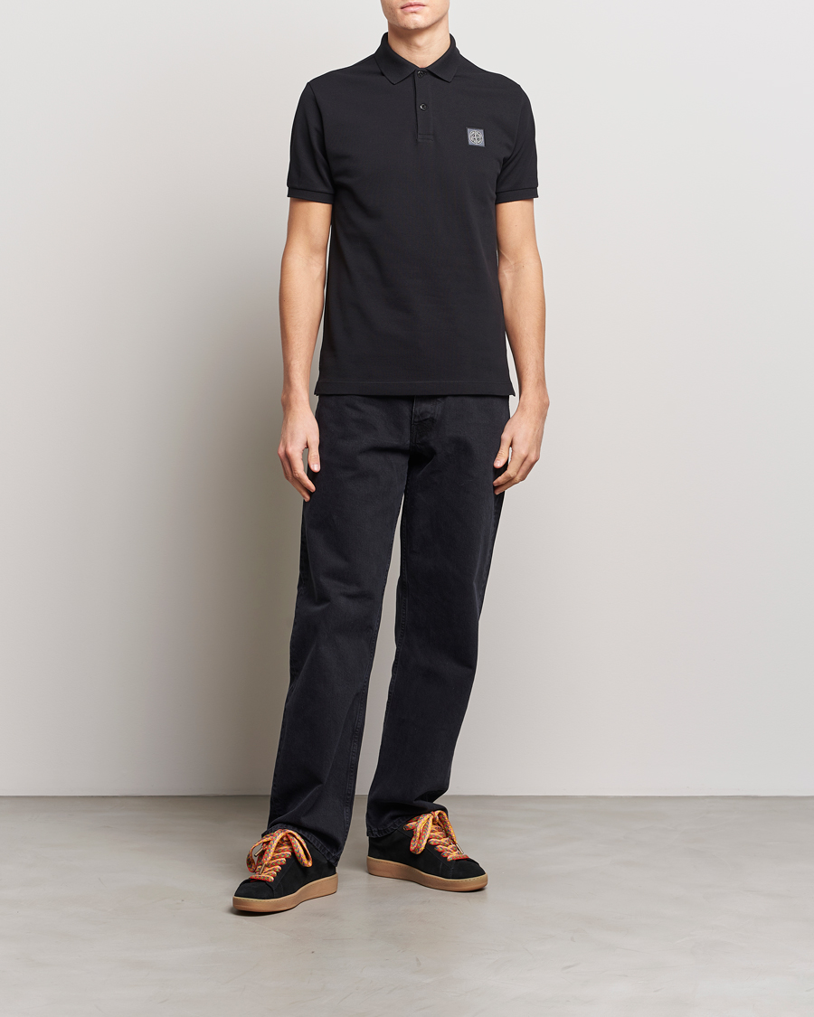 Hombres | Polos | Stone Island | Organic Cotton Polo Black