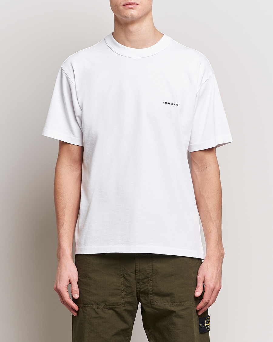 Hombres | Stone Island | Stone Island | Cotton Jersey Small Logo T-Shirt White