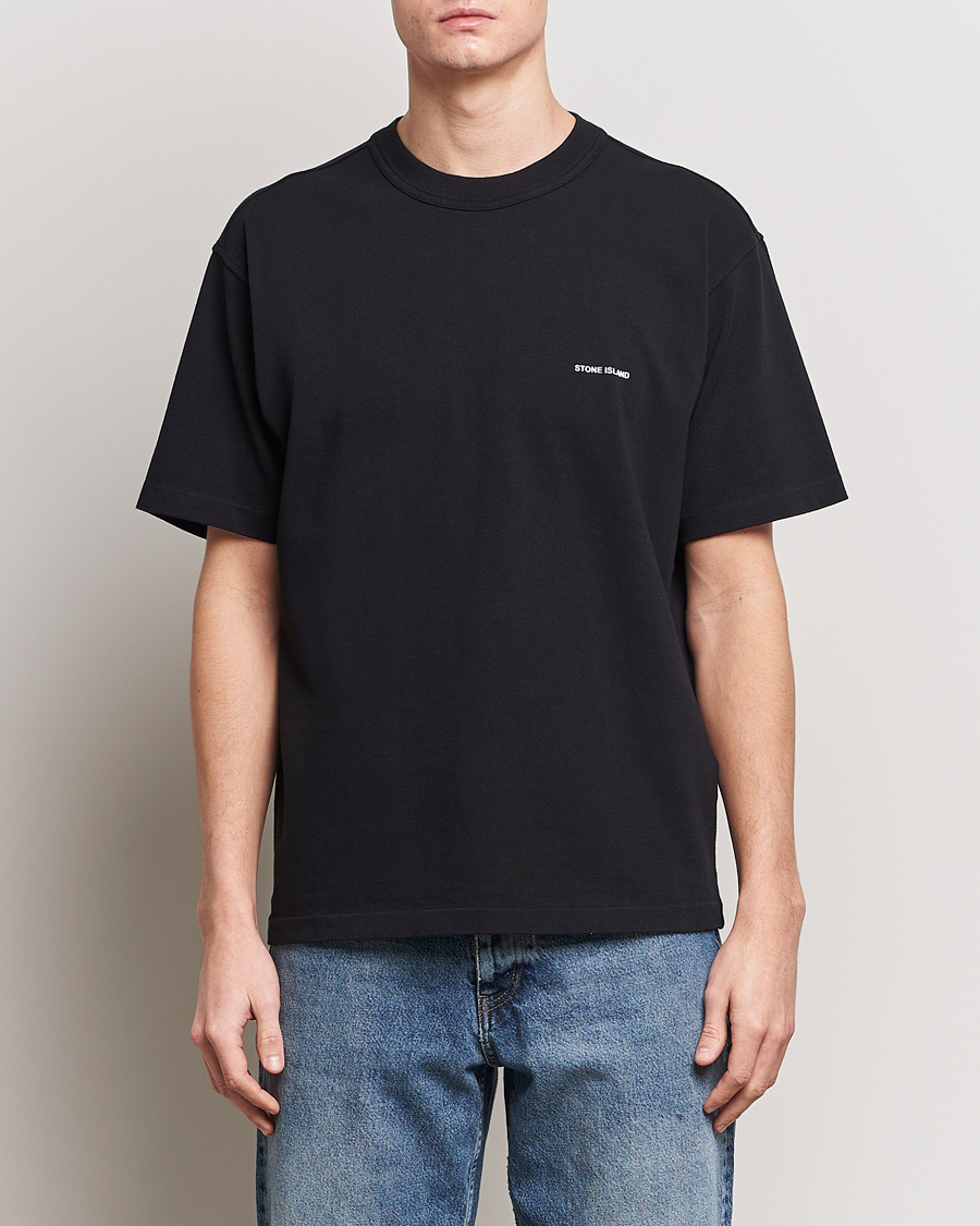 Hombres |  | Stone Island | Cotton Jersey Small Logo T-Shirt Black