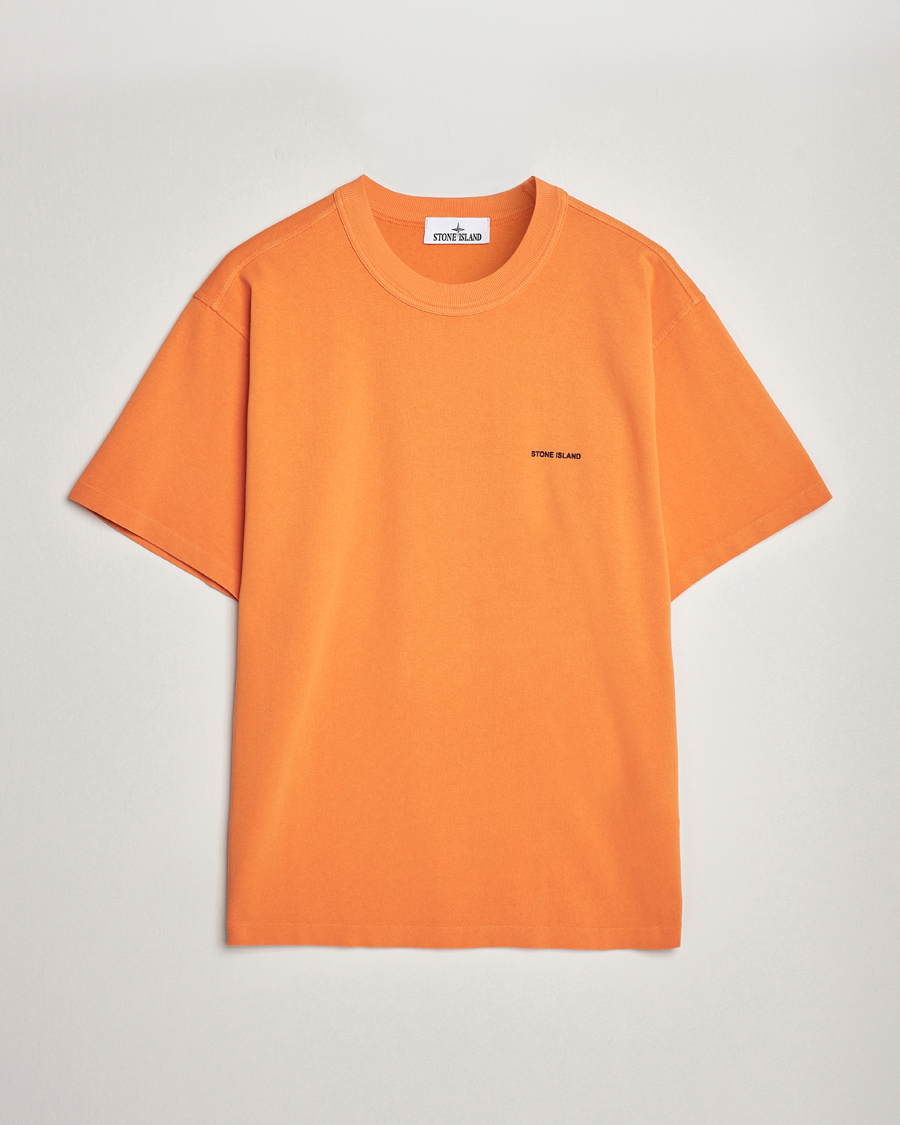 Hombres | Camisetas | Stone Island | Cotton Jersey Small Logo T-Shirt Orange