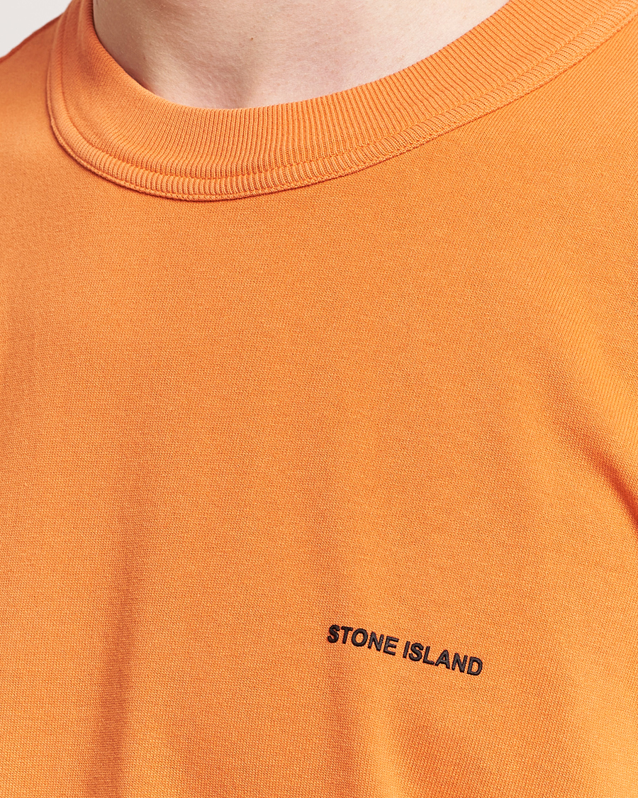 Hombres | Camisetas | Stone Island | Cotton Jersey Small Logo T-Shirt Orange