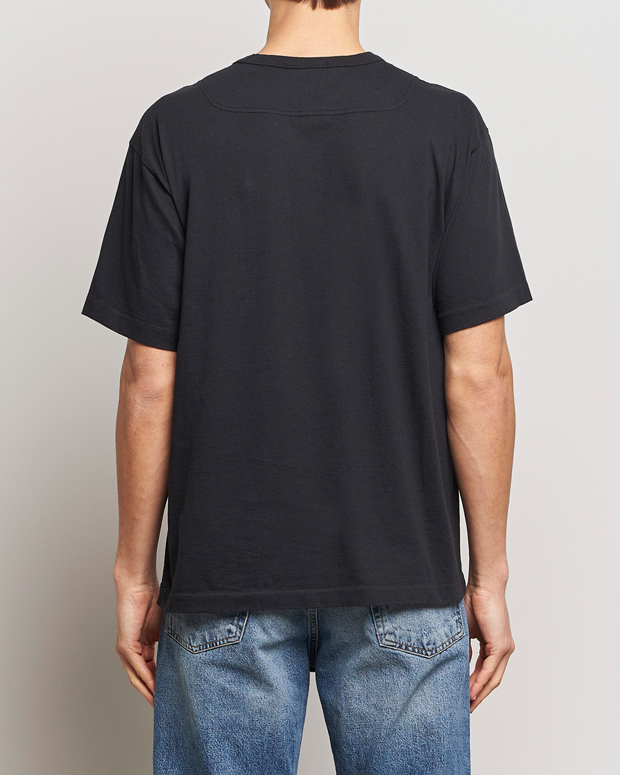 Hombres | Camisetas | Stone Island | Organic Cotton Fissato Effect Center Logo T-Shirt Black