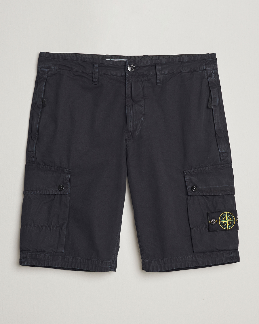 Hombres | Pantalones cortos | Stone Island | Brushed Cotton Canvas Cargo Shorts Navy Blue