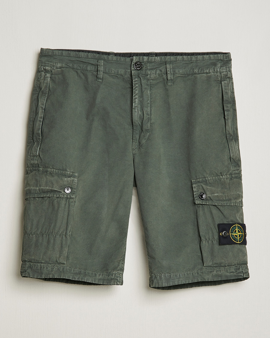 Hombres | Pantalones cortos | Stone Island | Brushed Cotton Canvas Cargo Shorts Musk