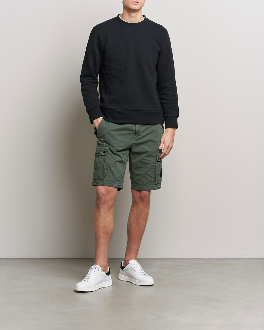 Hombres | Pantalones cortos | Stone Island | Brushed Cotton Canvas Cargo Shorts Musk