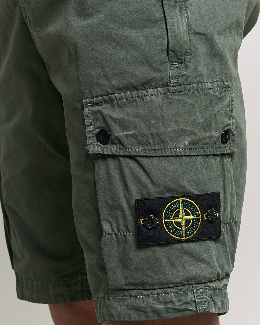 Hombres | Pantalones cortos | Stone Island | Brushed Cotton Canvas Cargo Shorts Musk