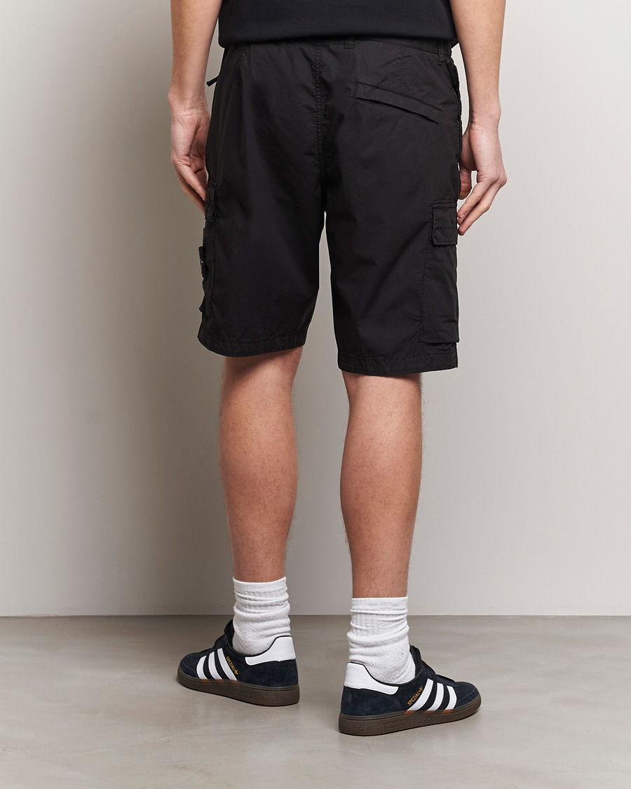 Hombres | Pantalones cortos | Stone Island | Stretch Cotton Tela Regular Fit Cargo Shorts Black