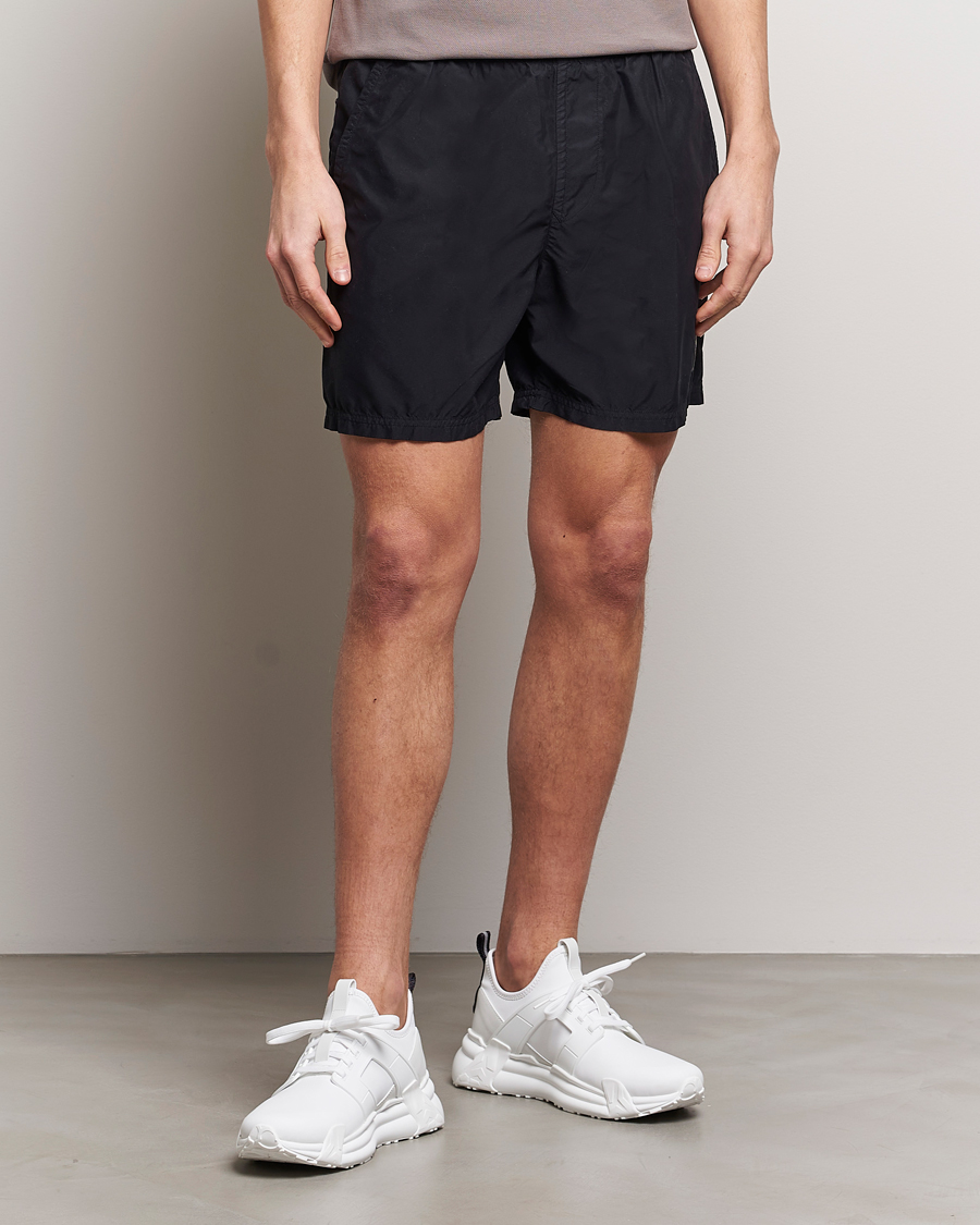 Hombres | Bañadores | Stone Island | Brushed Nylon Swimshorts Black