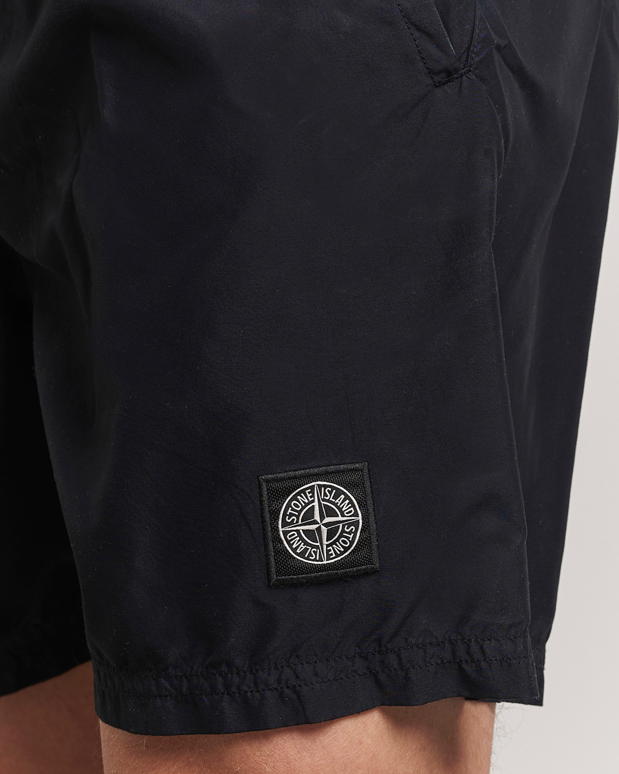 Hombres | Bañadores | Stone Island | Brushed Nylon Swimshorts Black