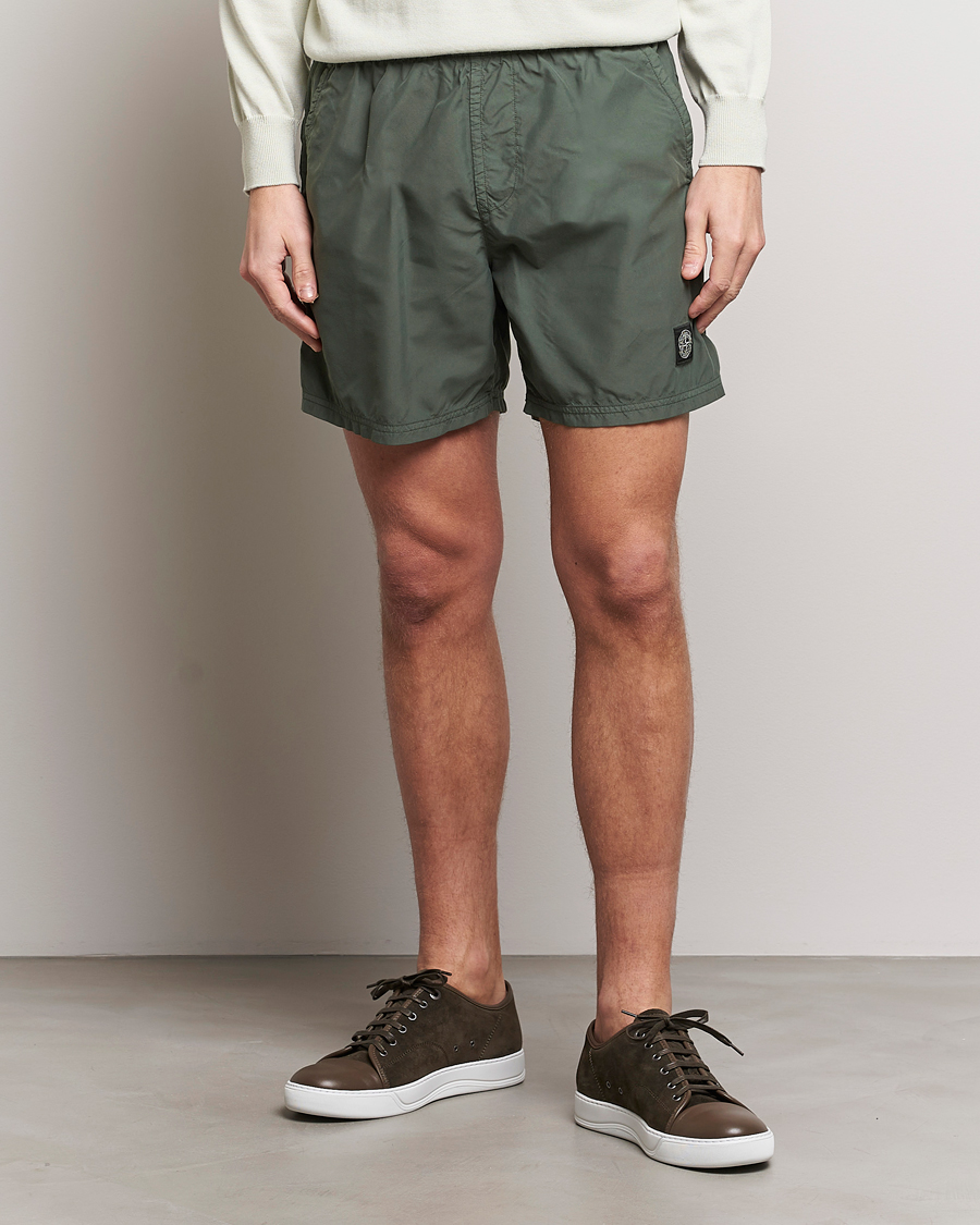 Hombres | Bañadores | Stone Island | Brushed Nylon Swimshorts Musk