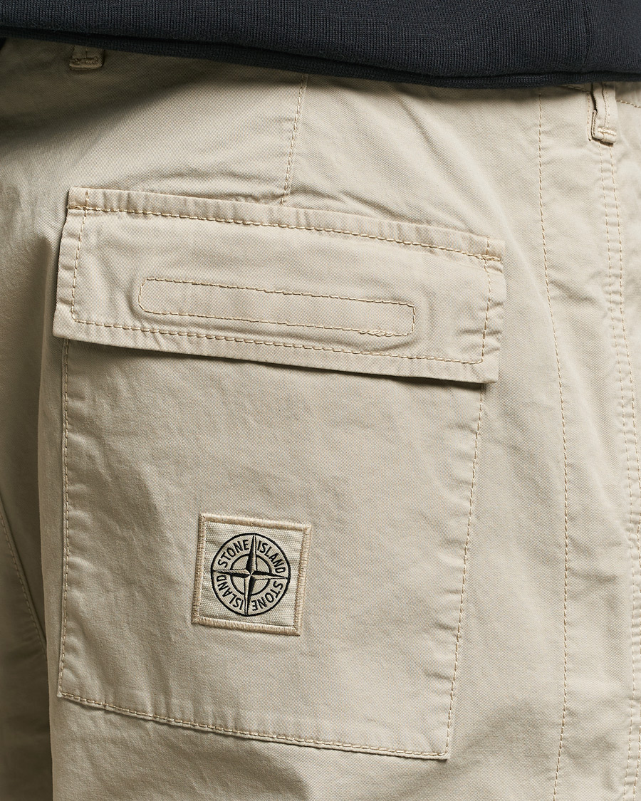 Hombres | Pantalones | Stone Island | Supima Cotton Twill Stretch Pants Sand