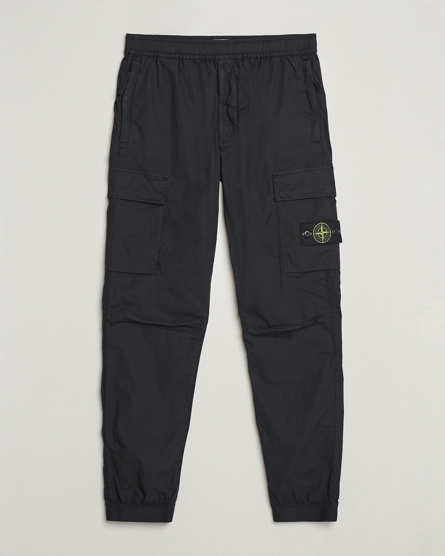 Hombres | Pantalones | Stone Island | Garment Dyed Drawsting Cargo Pants Black