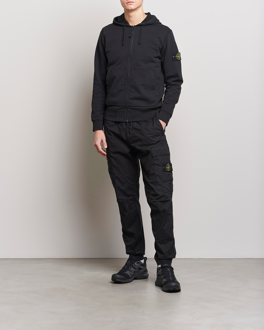 Hombres | Pantalones | Stone Island | Garment Dyed Drawsting Cargo Pants Black
