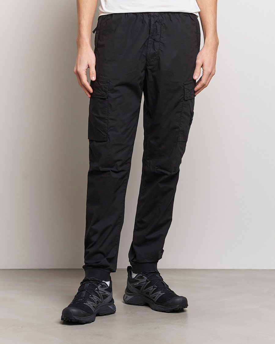 Hombres | Pantalones | Stone Island | Garment Dyed Drawsting Cargo Pants Black