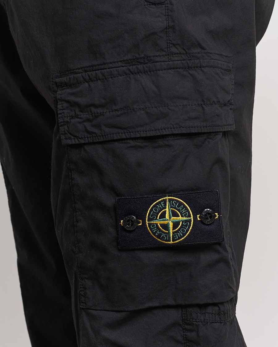 Hombres | Pantalones | Stone Island | Garment Dyed Drawsting Cargo Pants Black