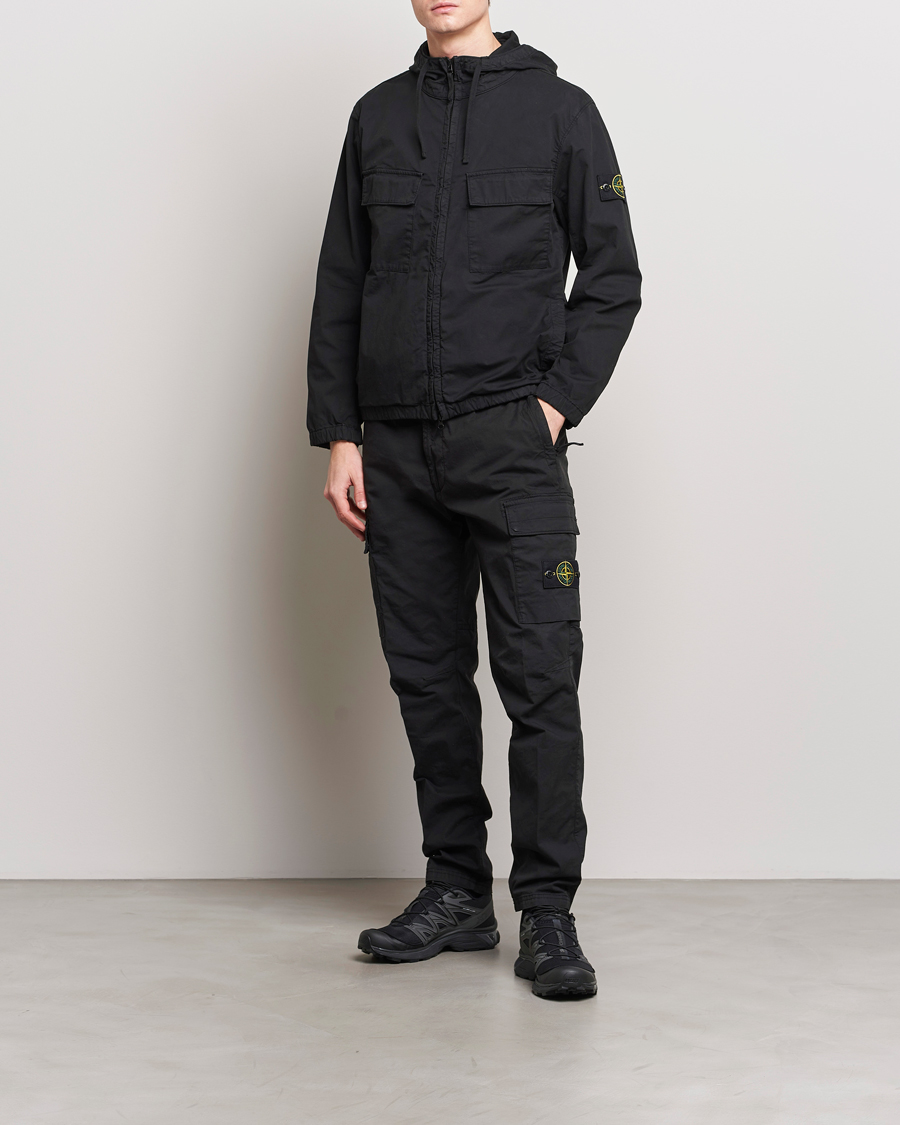 Hombres | Pantalones | Stone Island | Tapered Supima Cotton Cargo Pants Black