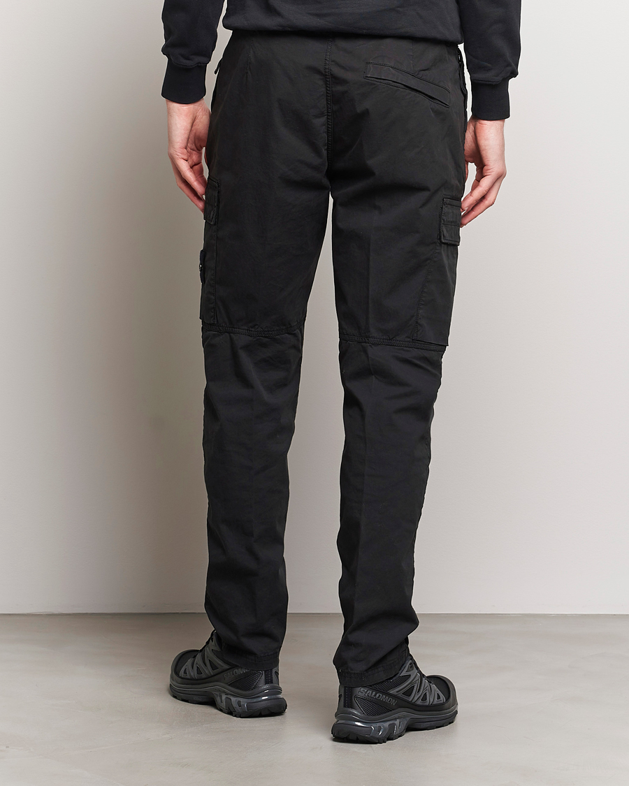 Hombres | Pantalones | Stone Island | Tapered Supima Cotton Cargo Pants Black