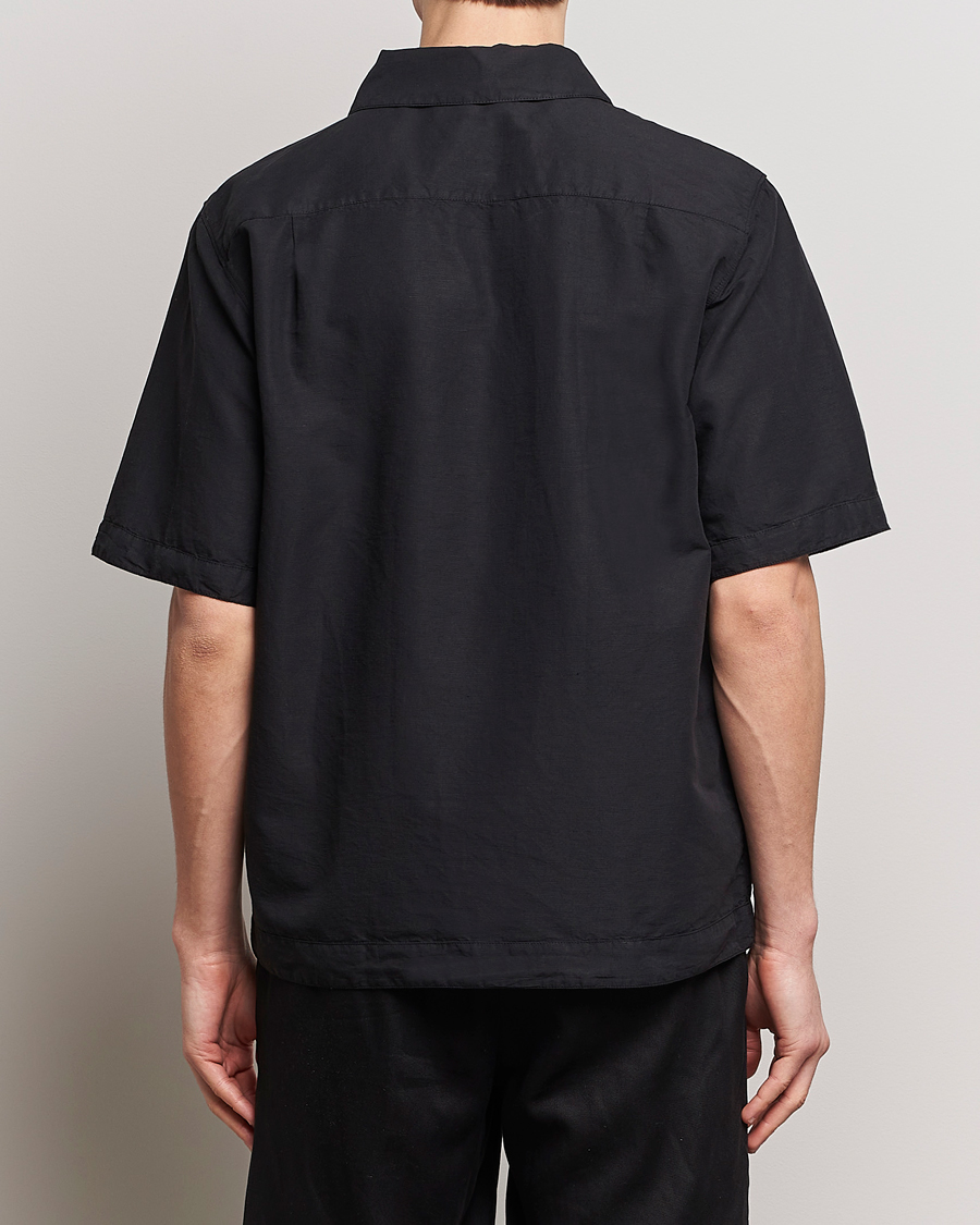 Hombres | Camisas | Stone Island | Cotton/Hemp Short Sleeve Shirts Black