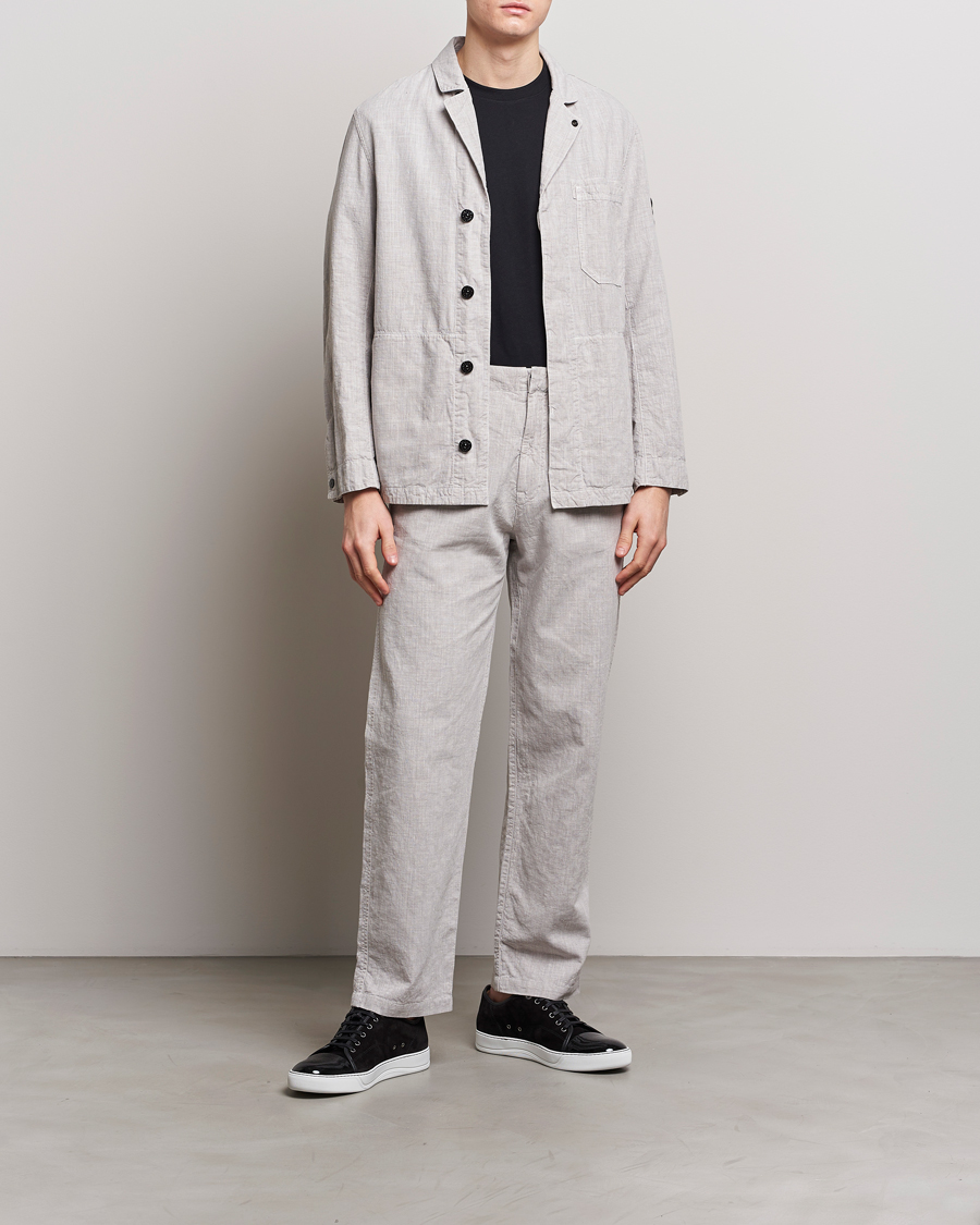 Hombres | Trajes | Stone Island | Linen Nylon Relaxed Suit Dove Grey
