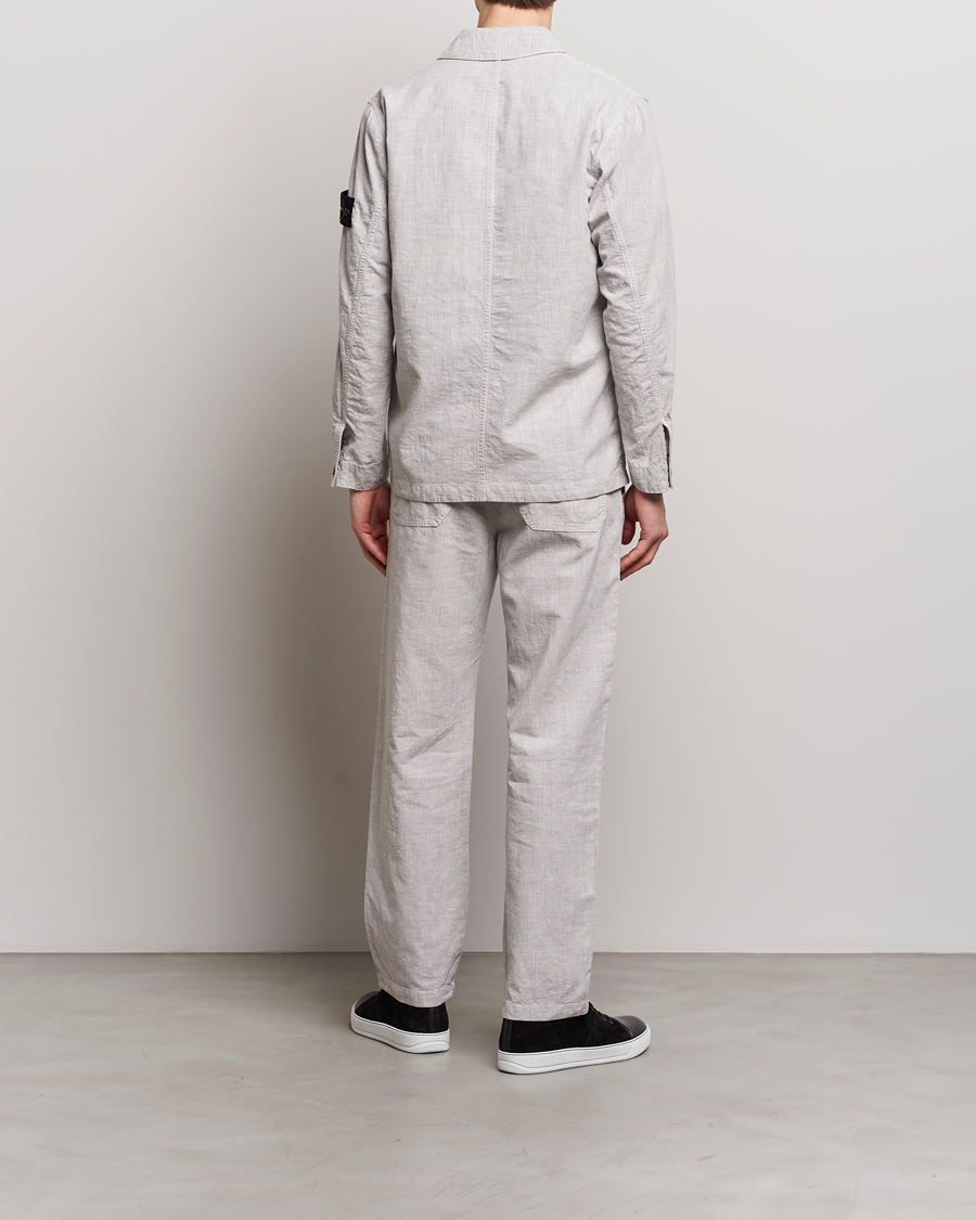 Hombres | Trajes | Stone Island | Linen Nylon Relaxed Suit Dove Grey