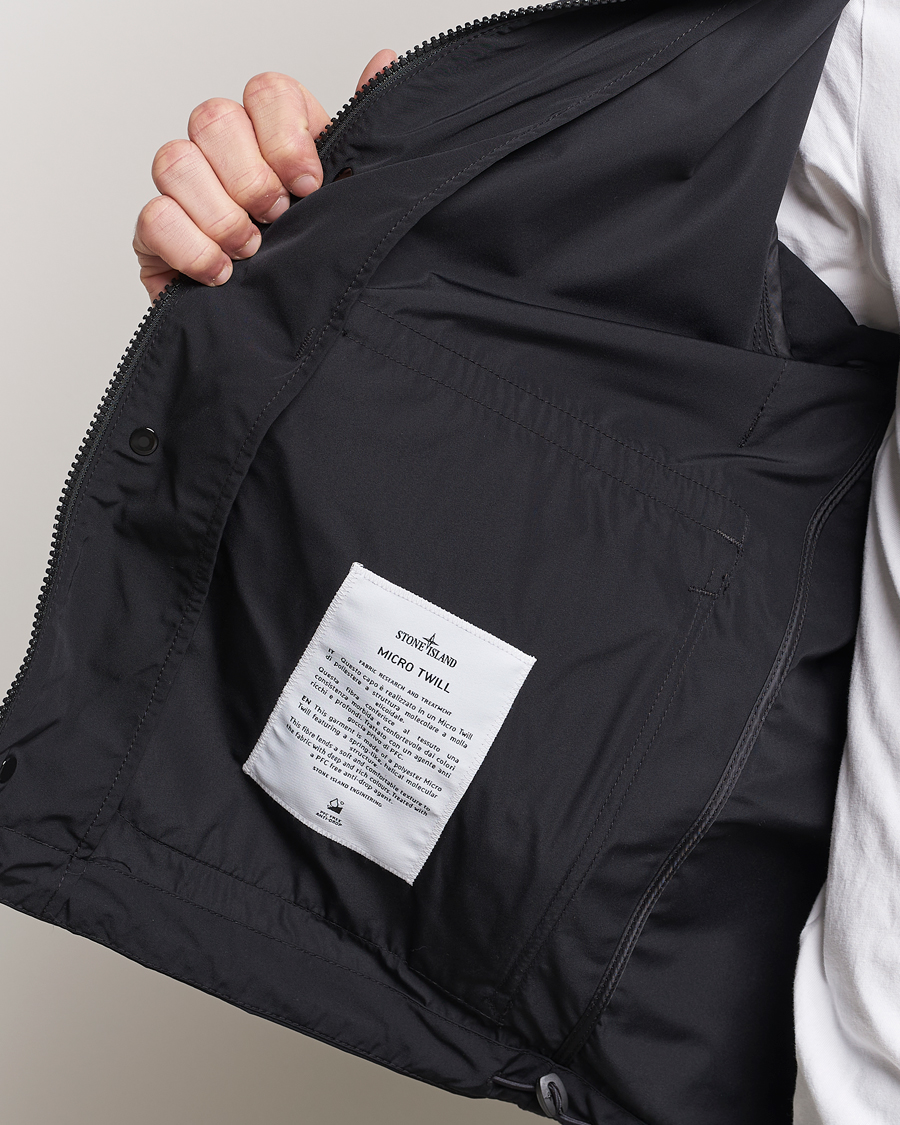 Hombres | Abrigos y chaquetas | Stone Island | Micro Twill Hooded Jacket Black