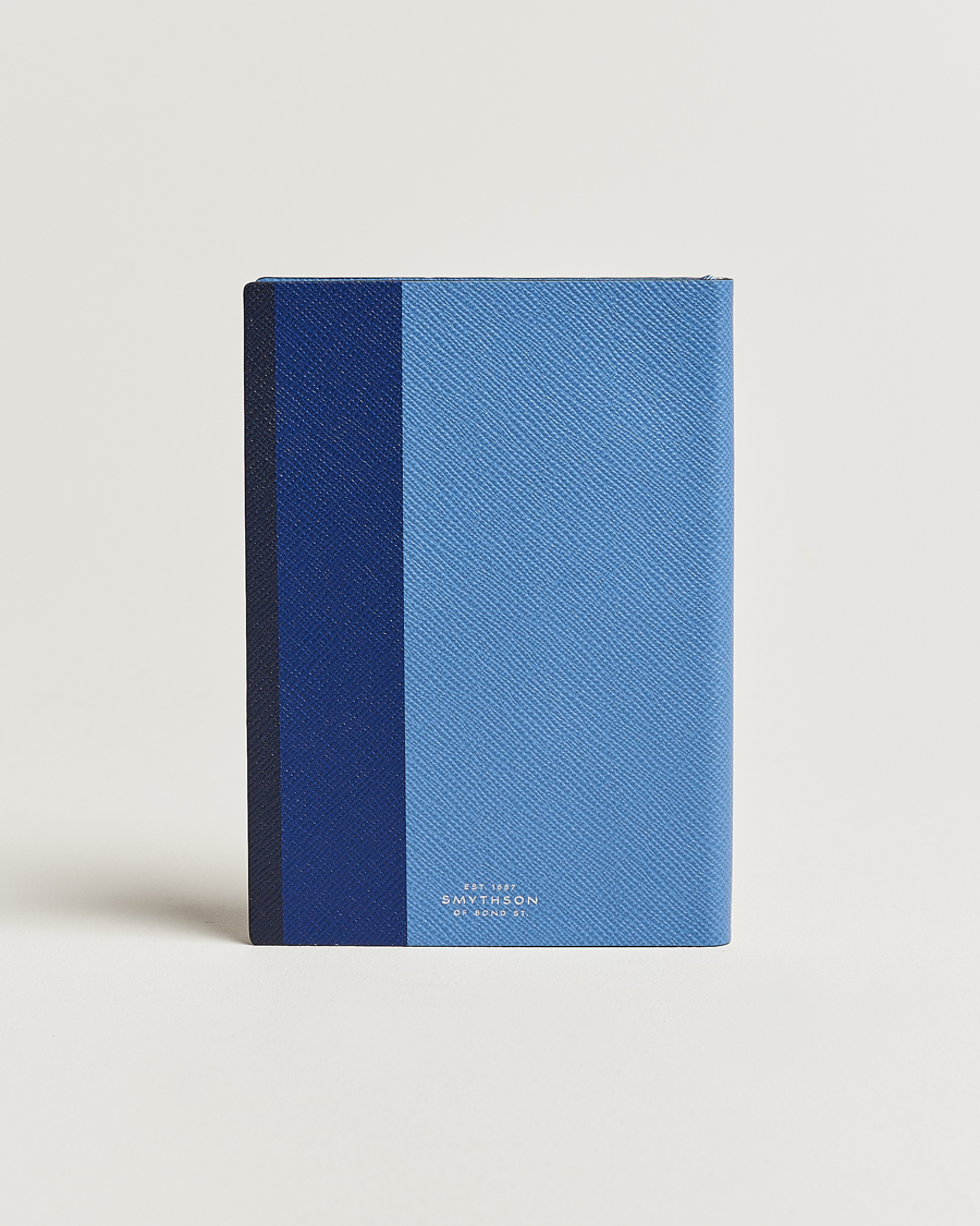 Hombres | Smythson Soho Notebook Ribbon Stripe Nile Blue | Smythson | Soho Notebook Ribbon Stripe Nile Blue