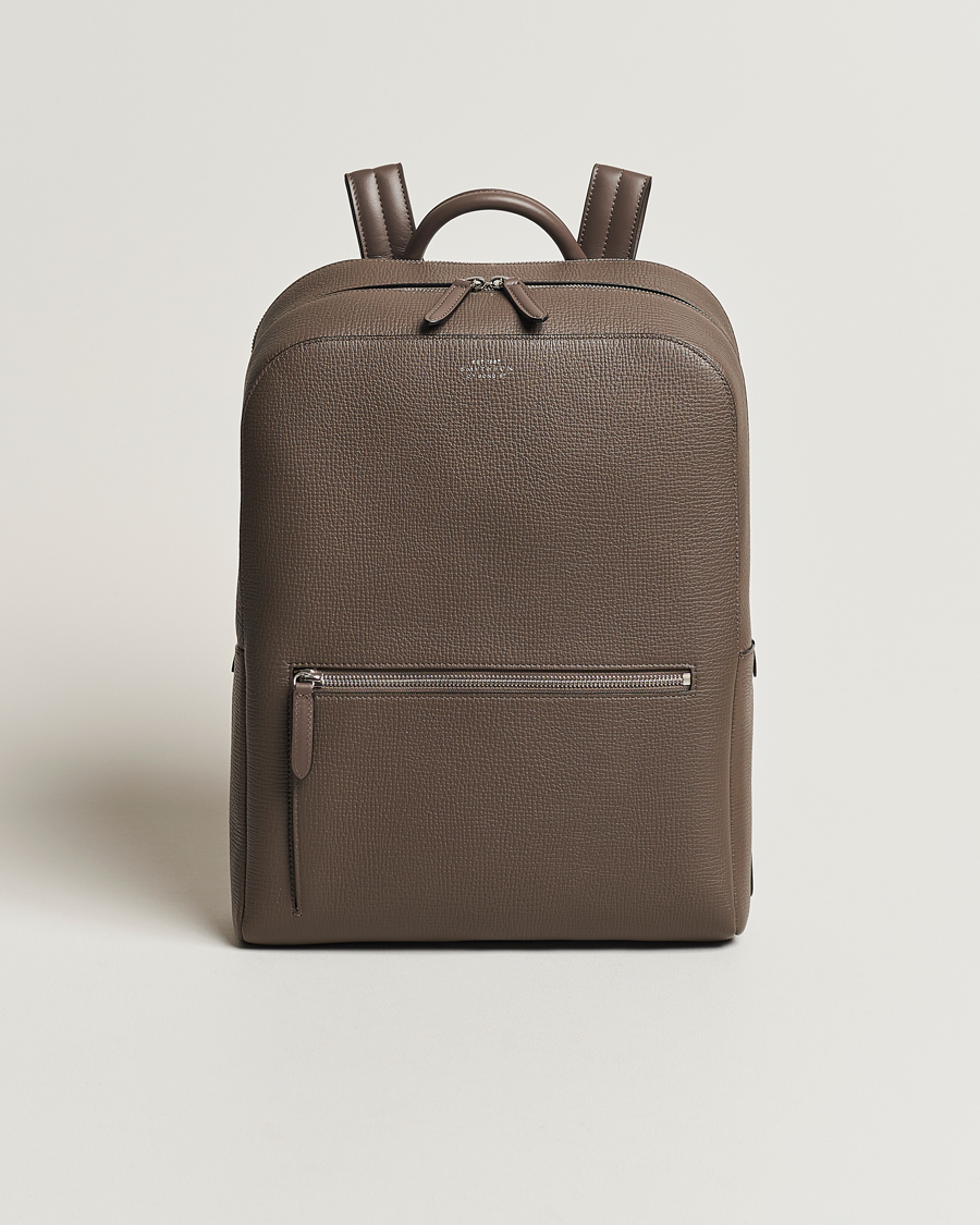 Hombres | Smythson Ludlow Zip Around Backpack Dark Taupe | Smythson | Ludlow Zip Around Backpack Dark Taupe
