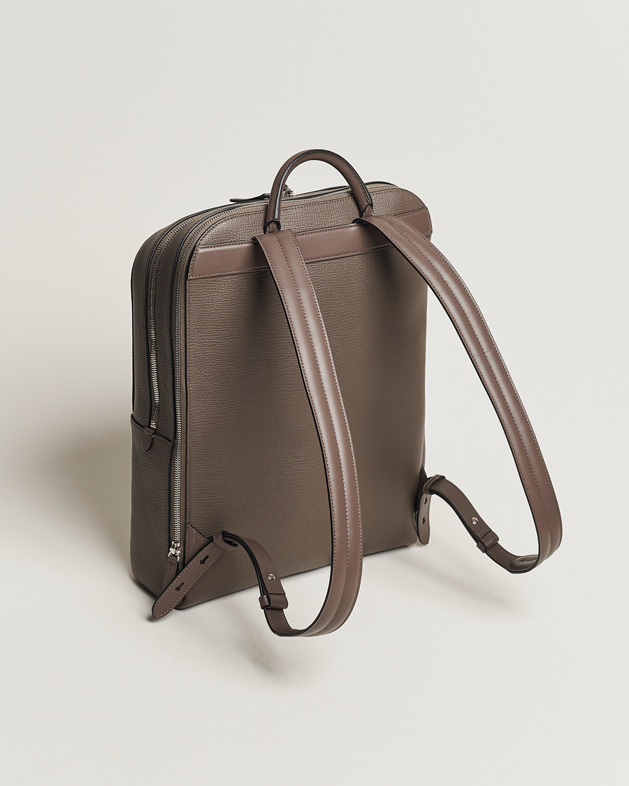 Hombres | Smythson Ludlow Zip Around Backpack Dark Taupe | Smythson | Ludlow Zip Around Backpack Dark Taupe