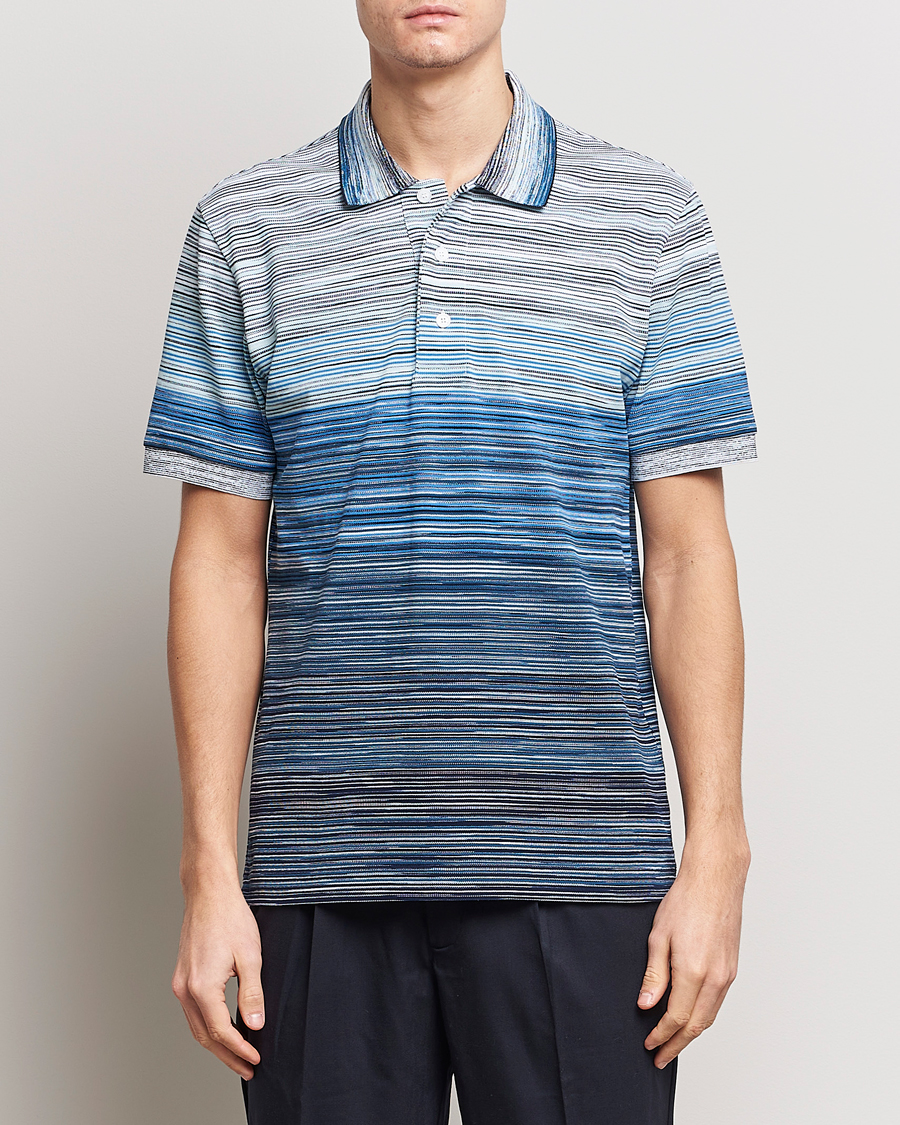 Hombres | Italian Department | Missoni | Space Dyed Polo Blue