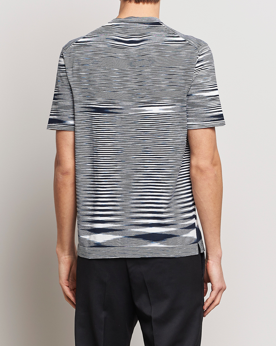 Hombres | Camisetas | Missoni | Space Dyed Knitted T-Shirt White/Navy