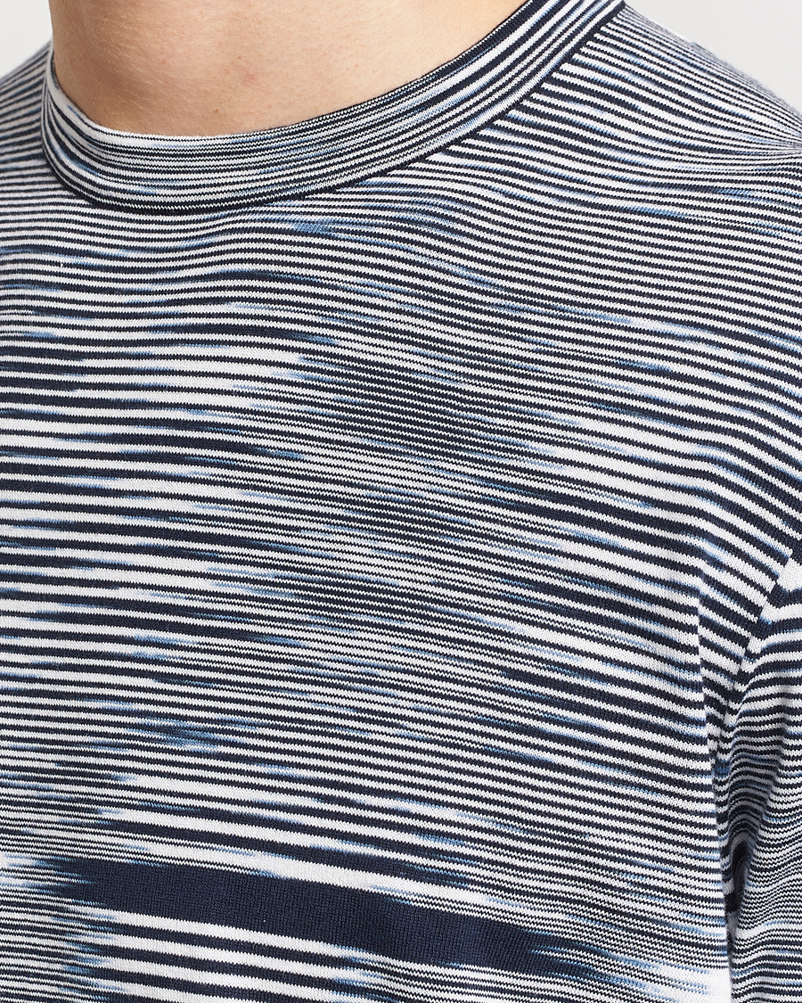 Hombres | Camisetas | Missoni | Space Dyed Knitted T-Shirt White/Navy