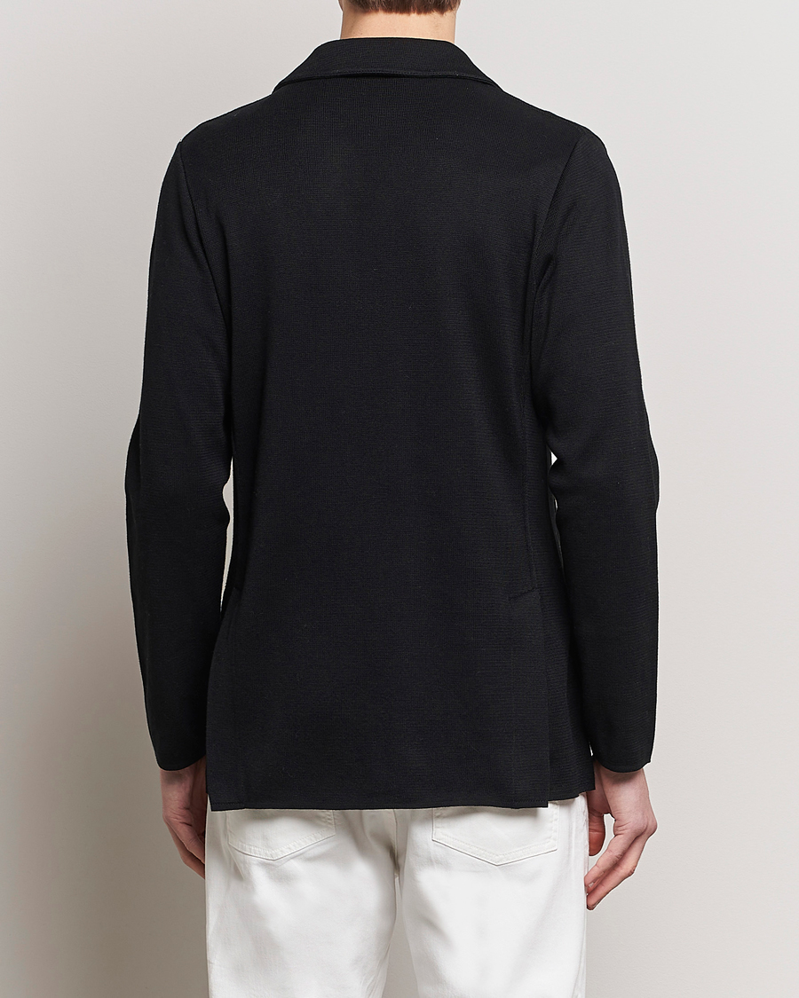 Hombres | Blazers | Lardini | Knitted Cotton Blazer Black