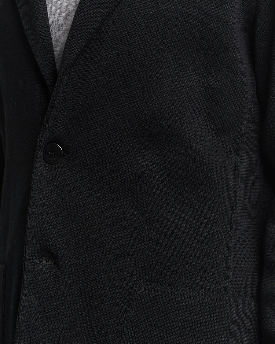 Hombres | Blazers | Lardini | Knitted Cotton Blazer Black