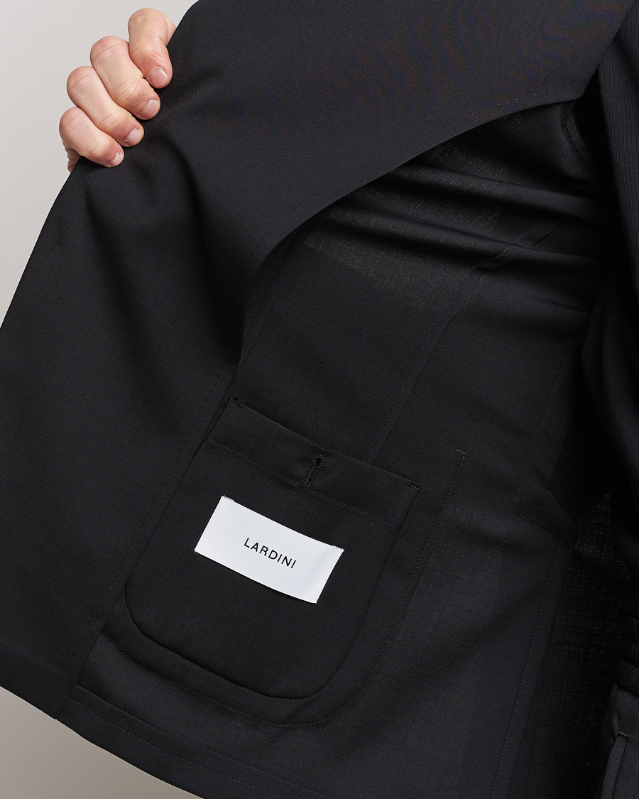 Hombres | Trajes | Lardini | Travellers Soft Wool Suit Black