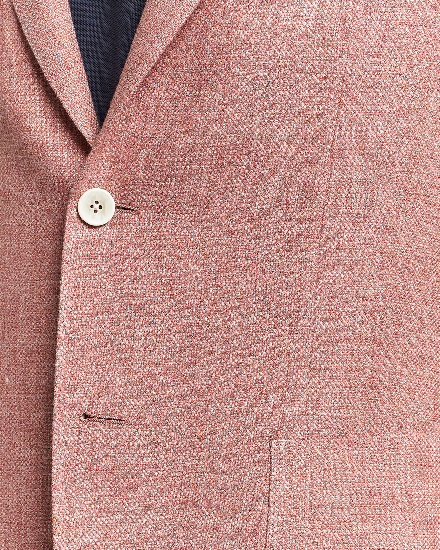 Hombres | Blazers | Lardini | Wool/Linen Patch Pocket Blazer Soft Red