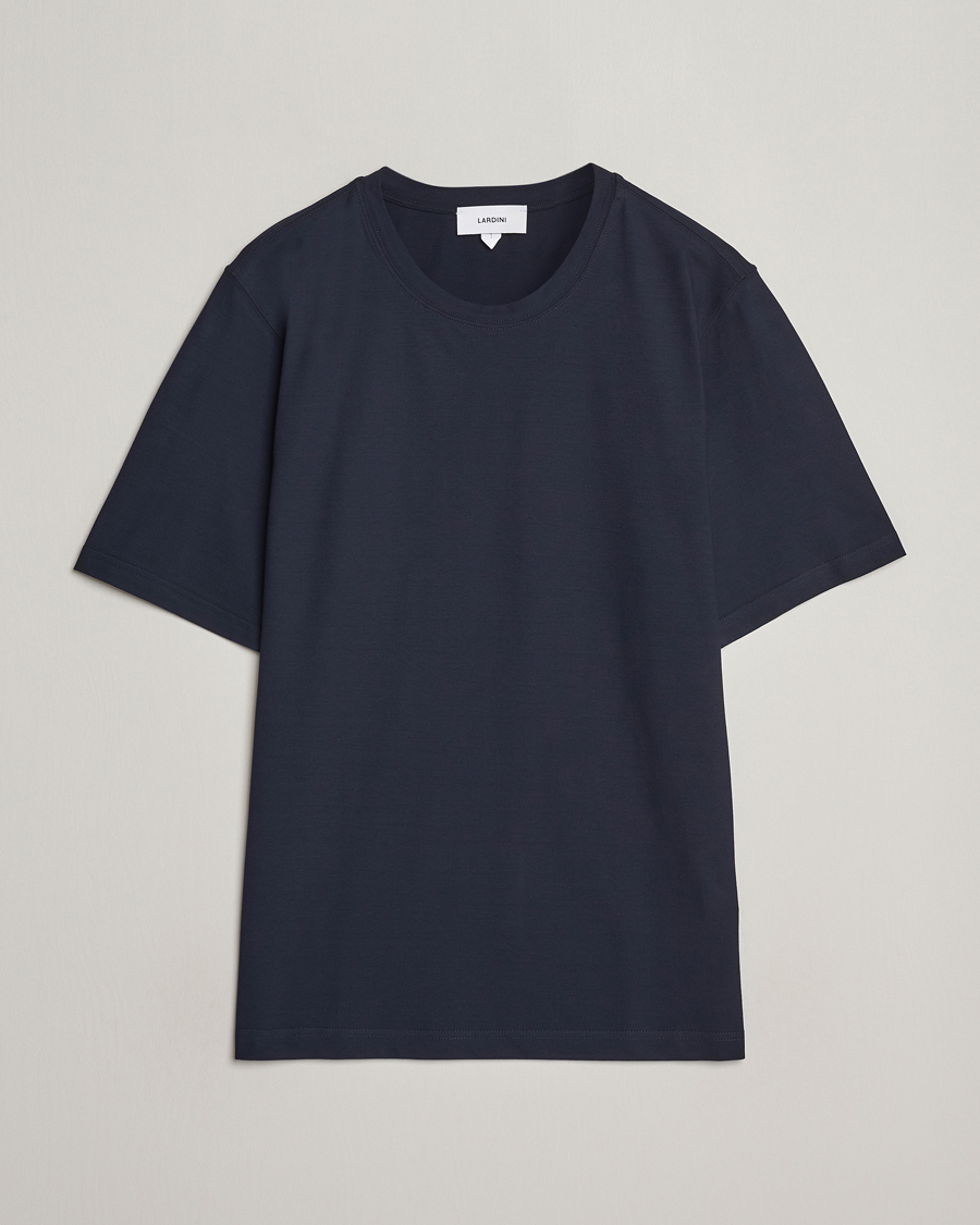 Hombres | Camisetas | Lardini | Ice Cotton T-Shirt Navy