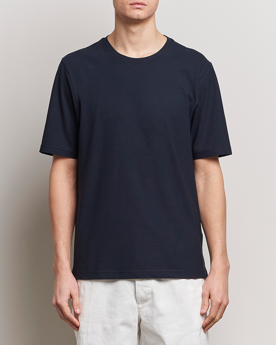 Hombres | Camisetas de manga corta | Lardini | Ice Cotton T-Shirt Navy