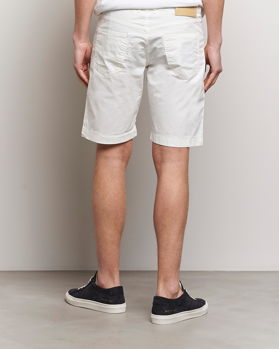 Hombres | Pantalones cortos | Jacob Cohën | Nicolas Cotton Gabardine Shorts White